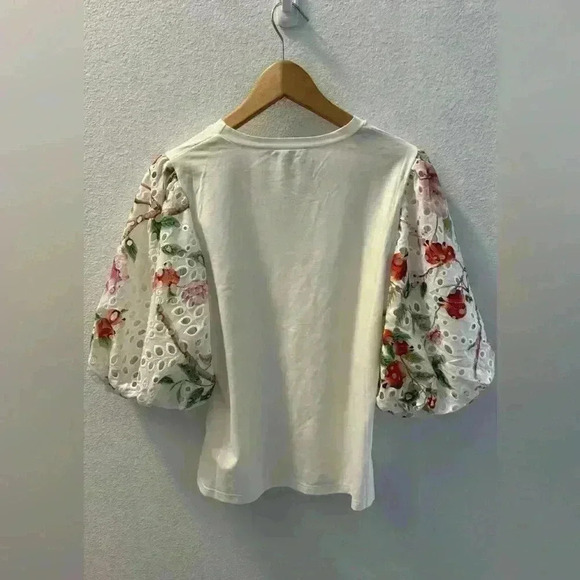 NWT Gracia Floral sleeve top size L - Picture 5 of 5